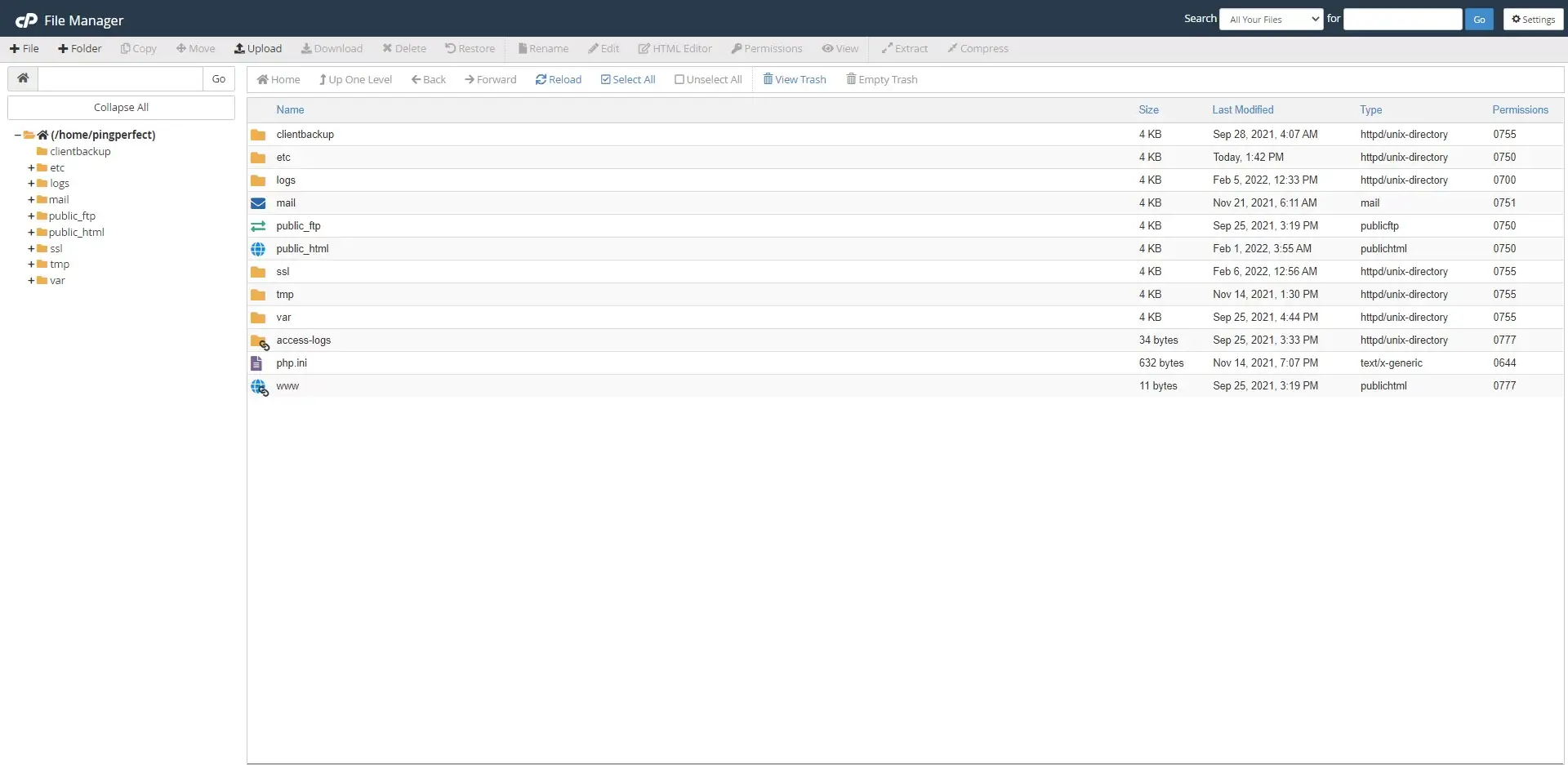 cPanel File Manager